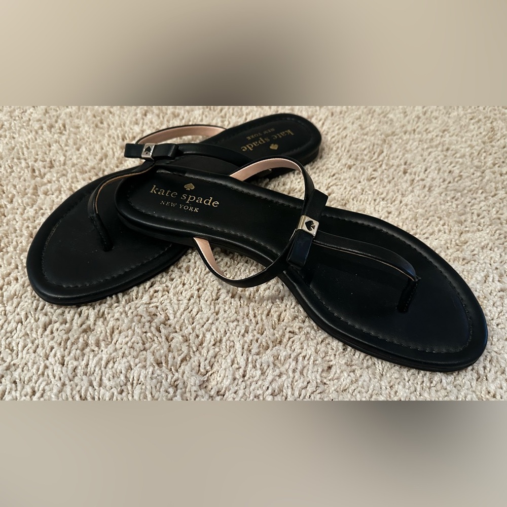 Kate Spade Black Leather Sandals